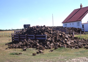 rickles, peat drying